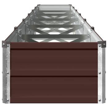 Hochbeet im Garten Braun 480 x 40 x 24 cm kaltgewalzter Stahl