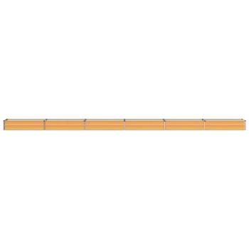 Hochbeet im Garten Holz Natur 600 x 40 x 24 cm Stahl