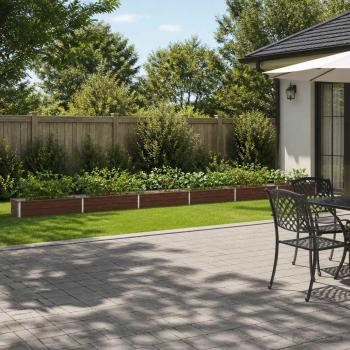 ARDEBO.de - Hochbeet im Garten Schwarznuss 600 x 40 x 24 cm Stahl