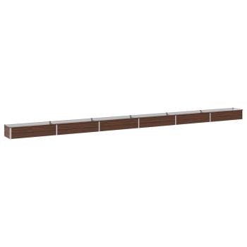 Hochbeet im Garten Schwarznuss 600 x 40 x 24 cm Stahl