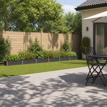 ARDEBO.de - Hochbeet im Garten Anthrazit 600 x 40 x 24 cm Stahl