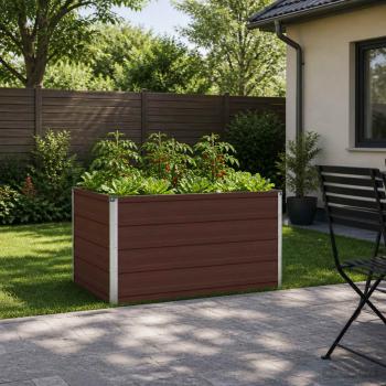 ARDEBO.de - Hochbeet im Garten Braun 100 x 80 x 55 cm Stahl