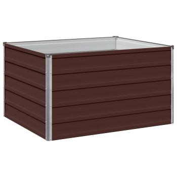 Hochbeet im Garten Braun 100 x 80 x 55 cm Stahl