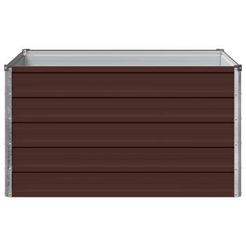 Hochbeet im Garten Braun 100 x 80 x 55 cm Stahl