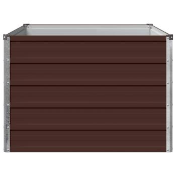 Hochbeet im Garten Braun 100 x 80 x 55 cm Stahl