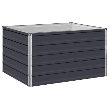 Hochbeet im Garten Anthrazit 100 x 80 x 55 cm Stahl