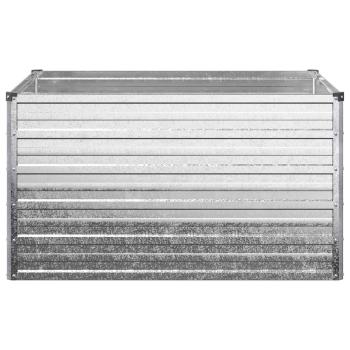 Hochbeet im Garten Verzinktes Silber 100 x 80 x 55 cm Stahl