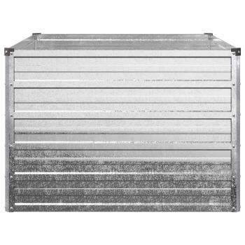 Hochbeet im Garten Verzinktes Silber 100 x 80 x 55 cm Stahl