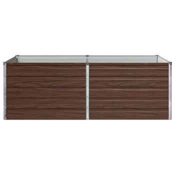 Hochbeet im Garten Schwarznuss 163 x 80 x 55 cm Stahl