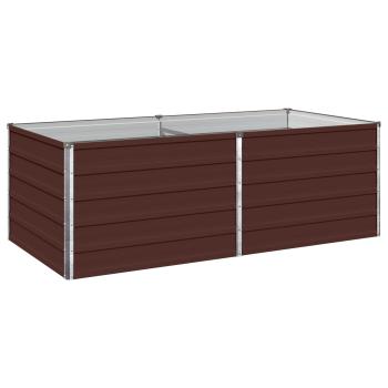 Hochbeet im Garten Braun 163 x 80 x 55 cm Verzinkter Stahl