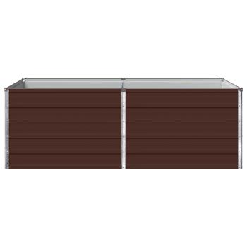 Hochbeet im Garten Braun 163 x 80 x 55 cm Verzinkter Stahl