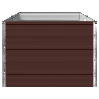 Hochbeet im Garten Braun 163 x 80 x 55 cm Verzinkter Stahl