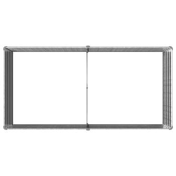 Hochbeet im Garten Verzinktes Silber 163 x 80 x 55 cm Stahl