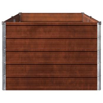 Hochbeet im Garten Rostig 160 x 80 x 55 cm Pappe