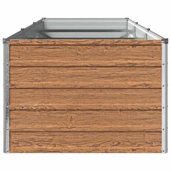 Hochbeet im Garten Holz Braun 242 x 80 x 55 cm Stahl