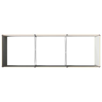 Hochbeet im Garten Holz Natur 242 x 80 x 55 cm Stahl