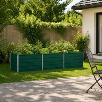 ARDEBO.de - Hochbeet im Garten Grün 242 x 80 x 55 cm Stahl
