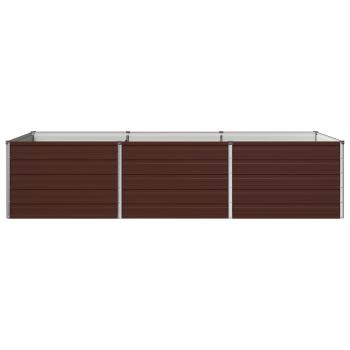 Hochbeet im Garten Braun 242 x 80 x 55 cm Stahl
