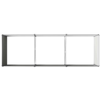 Hochbeet im Garten Anthrazit 242 x 80 x 55 cm Stahl