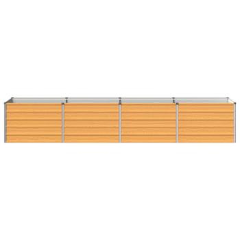 Hochbeet im Garten Holz Natur 321 x 80 x 55 cm Stahl