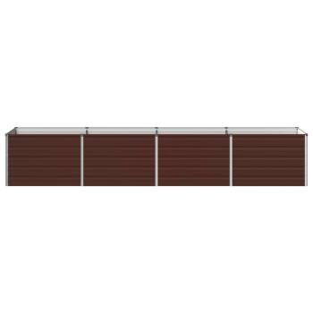 Hochbeet im Garten Braun 321 x 80 x 55 cm Stahl