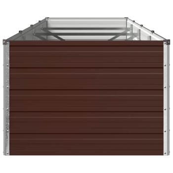 Hochbeet im Garten Braun 321 x 80 x 55 cm Stahl
