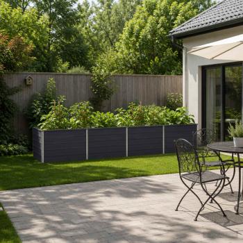 ARDEBO.de - Hochbeet im Garten Anthrazit 320 x 80 x 55 cm