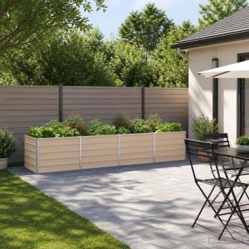 ARDEBO.de - Hochbeet im Garten Elfenbein 320 x 80 x 55 cm