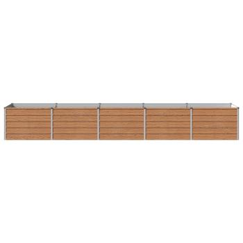 Hochbeet im Garten Holz Braun 400 x 80 x 55 cm Stahl