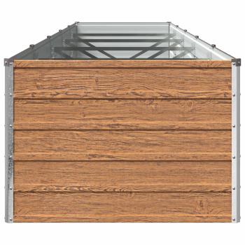 Hochbeet im Garten Holz Braun 400 x 80 x 55 cm Stahl