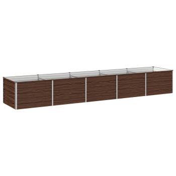 Hochbeet im Garten Schwarz 400 x 80 x 55 cm kaltgewalzter Stahl