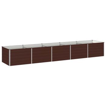 Hochbeet im Garten Braun 400 x 80 x 55 cm Stahl