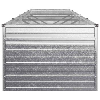 Hochbeet im Garten Silber 400 x 80 x 55 cm verzinkt