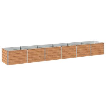 Hochbeet im Garten Holz Braun 480 x 80 x 55 cm Stahl