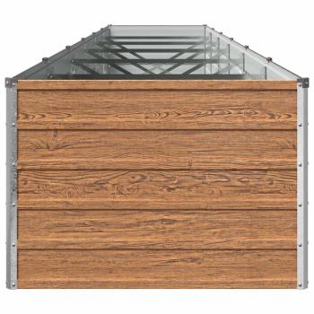 Hochbeet im Garten Holz Braun 480 x 80 x 55 cm Stahl