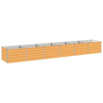 Hochbeet im Garten Holz Natur 480 x 80 x 55 cm Stahl