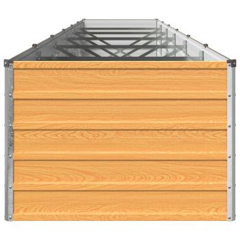 Hochbeet im Garten Holz Natur 480 x 80 x 55 cm Stahl