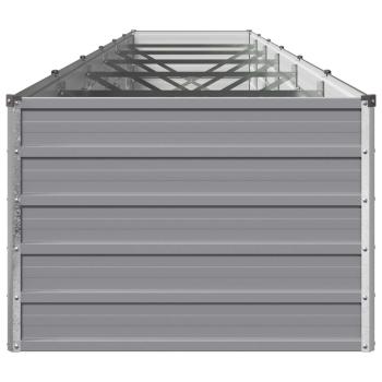 Hochbeet im Garten Grau 480 x 80 x 55 cm Stahl