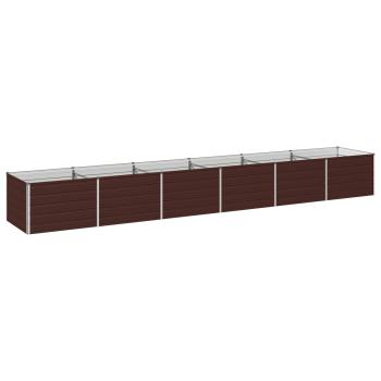 Hochbeet im Garten Braun 480 x 80 x 55 cm Stahl