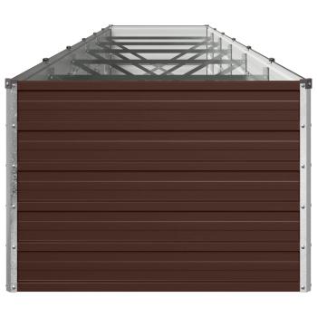 Hochbeet im Garten Braun 480 x 80 x 55 cm Stahl