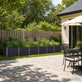 ARDEBO.de - Hochbeet im Garten Anthrazit 480 x 80 x 55 cm Stahl