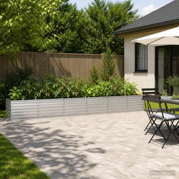 ARDEBO.de - Hochbeet im Garten Verzinktes Silber 480 x 80 x 55 cm Stahl
