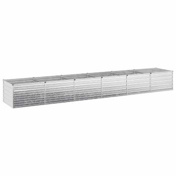 Hochbeet im Garten Verzinktes Silber 480 x 80 x 55 cm Stahl
