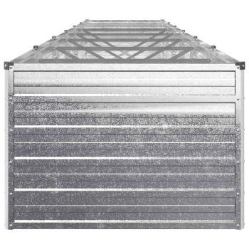 Hochbeet im Garten Verzinktes Silber 480 x 80 x 55 cm Stahl