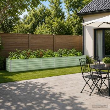 ARDEBO.de - Hochbeet im Garten Pastellgrün 480 x 80 x 55 cm