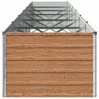 Hochbeet im Garten Holz Braun 600 x 80 x 55 cm Stahl