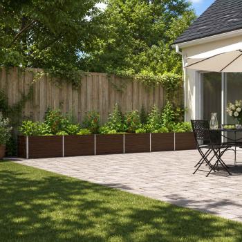 ARDEBO.de - Hochbeet im Garten Schwarznuss 600 x 80 x 55 cm Stahl