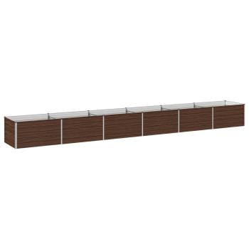 Hochbeet im Garten Schwarznuss 600 x 80 x 55 cm Stahl