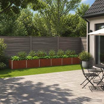 ARDEBO.de - Hochbeet im Garten Wetterfeststahl 600 x 80 x 55 cm Stahl
