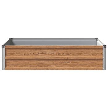 Hochbeet im Garten Holz Braun 100 x 80 x 24 cm Stahl